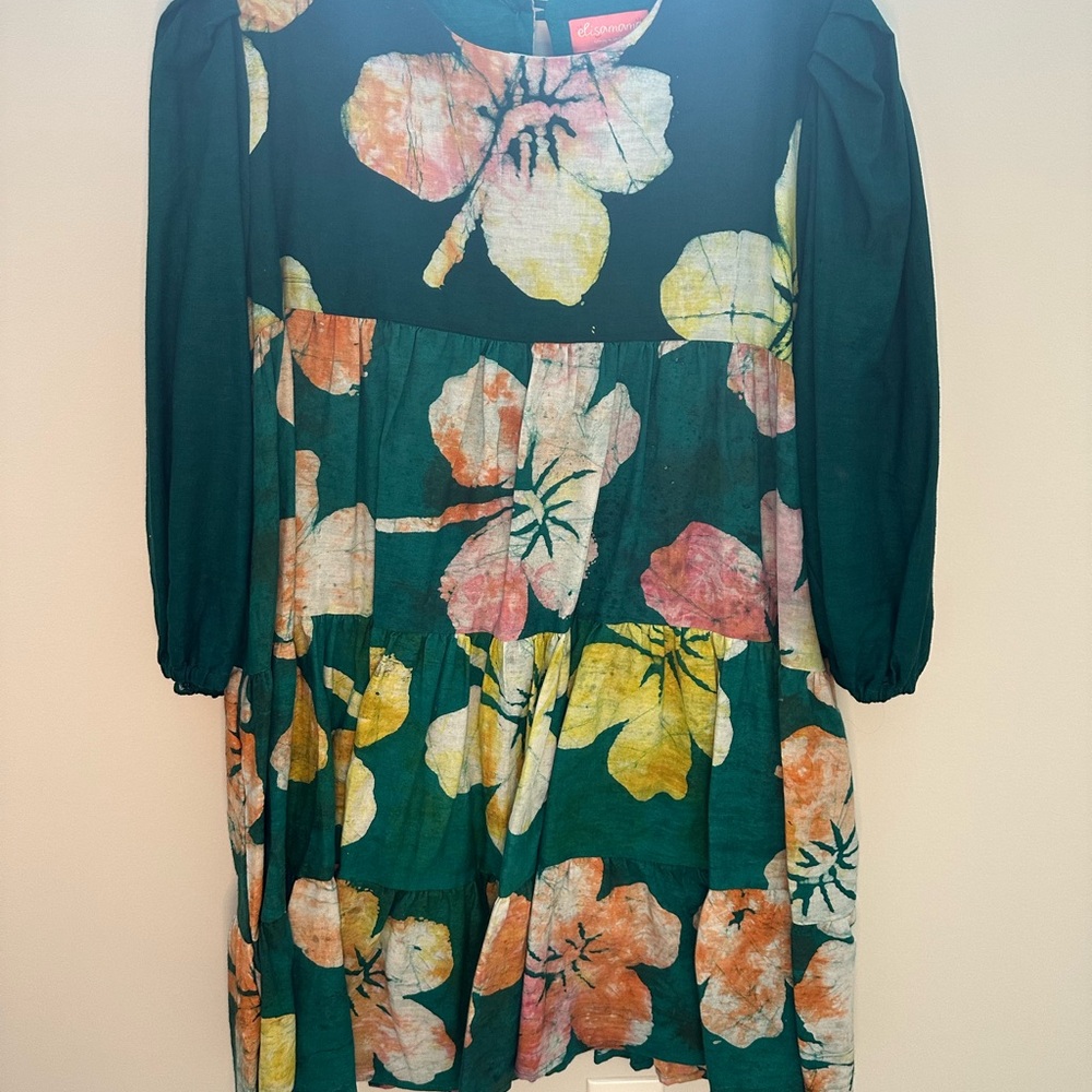 Elisamama Floral Women’s Dress - Green and Orange - Picture 6 of 9